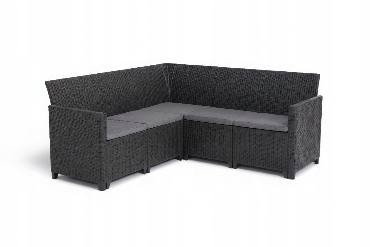 Garden furniture terrace set Keter Claire sofa pouf table grey 5-seater Manufacturer Keter