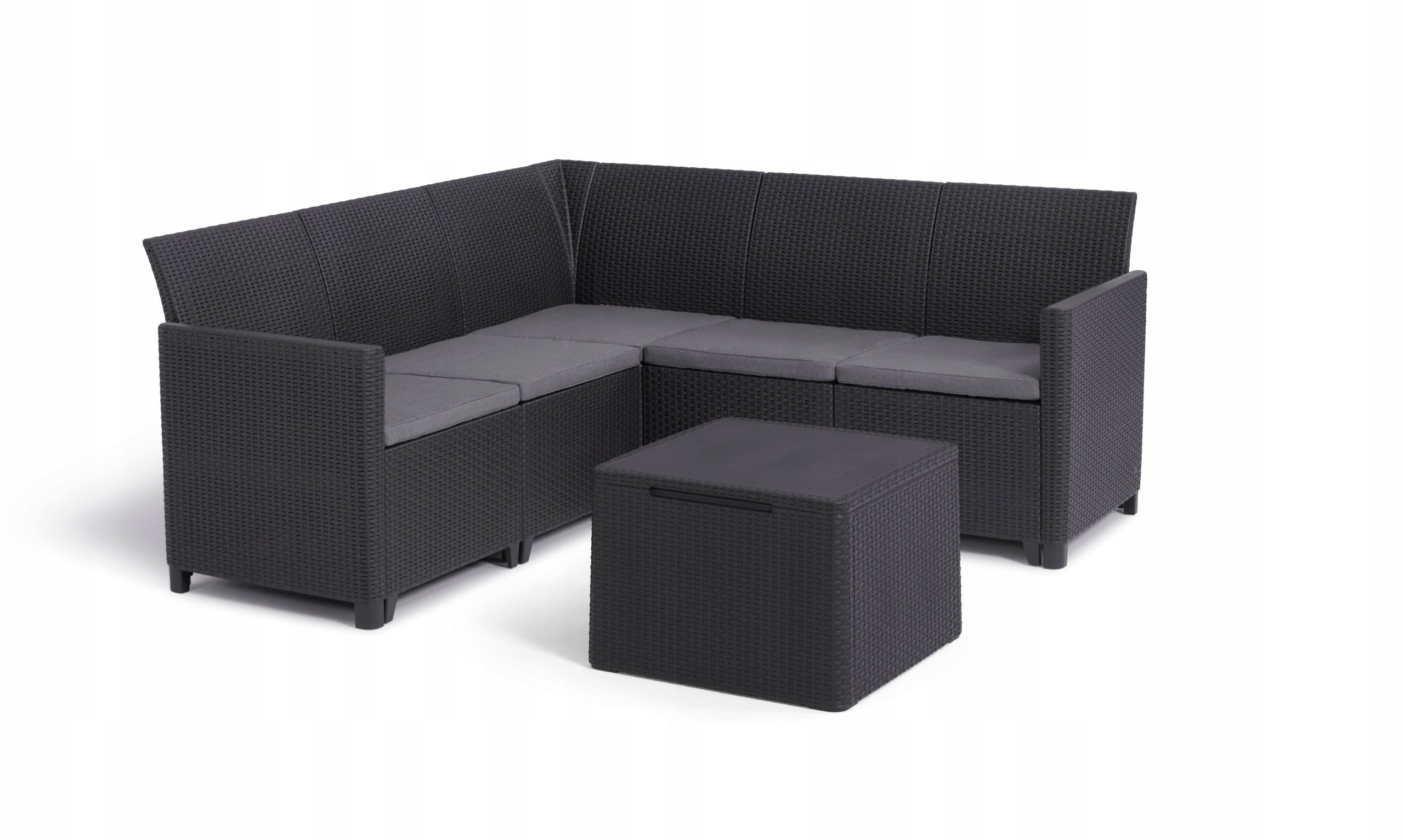 Garden furniture terrace set Keter Claire sofa pouf table grey 5-seater Manufacturer code 8711245154763