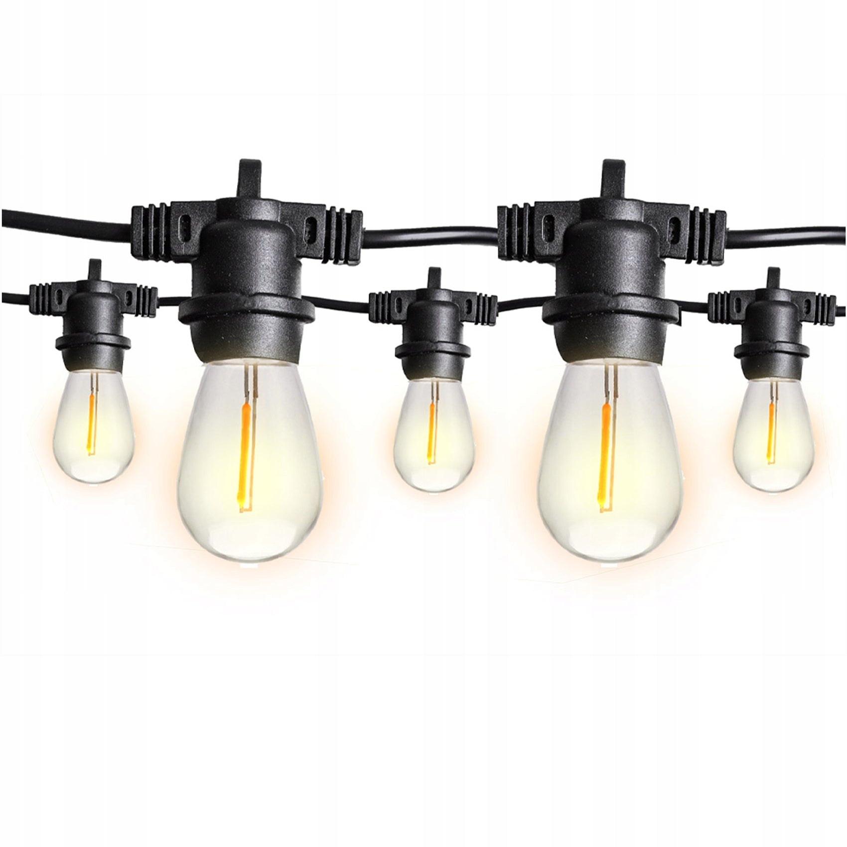 Garden garland BLACK 10m 10xE27 IP44 + 10 PC 1W bulbs Packaging status original
