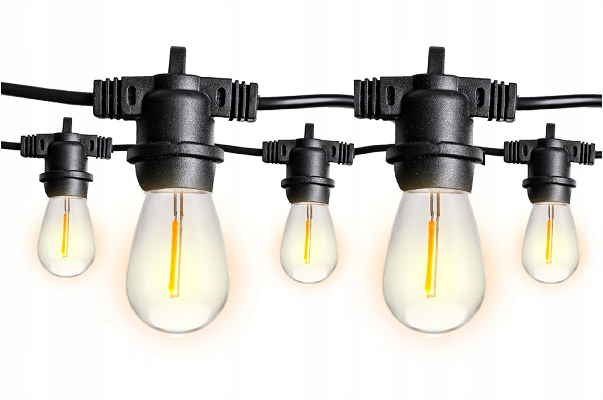 Garden garland BLACK 10m 10xE27 IP44 + 10 PC 1W bulbs
