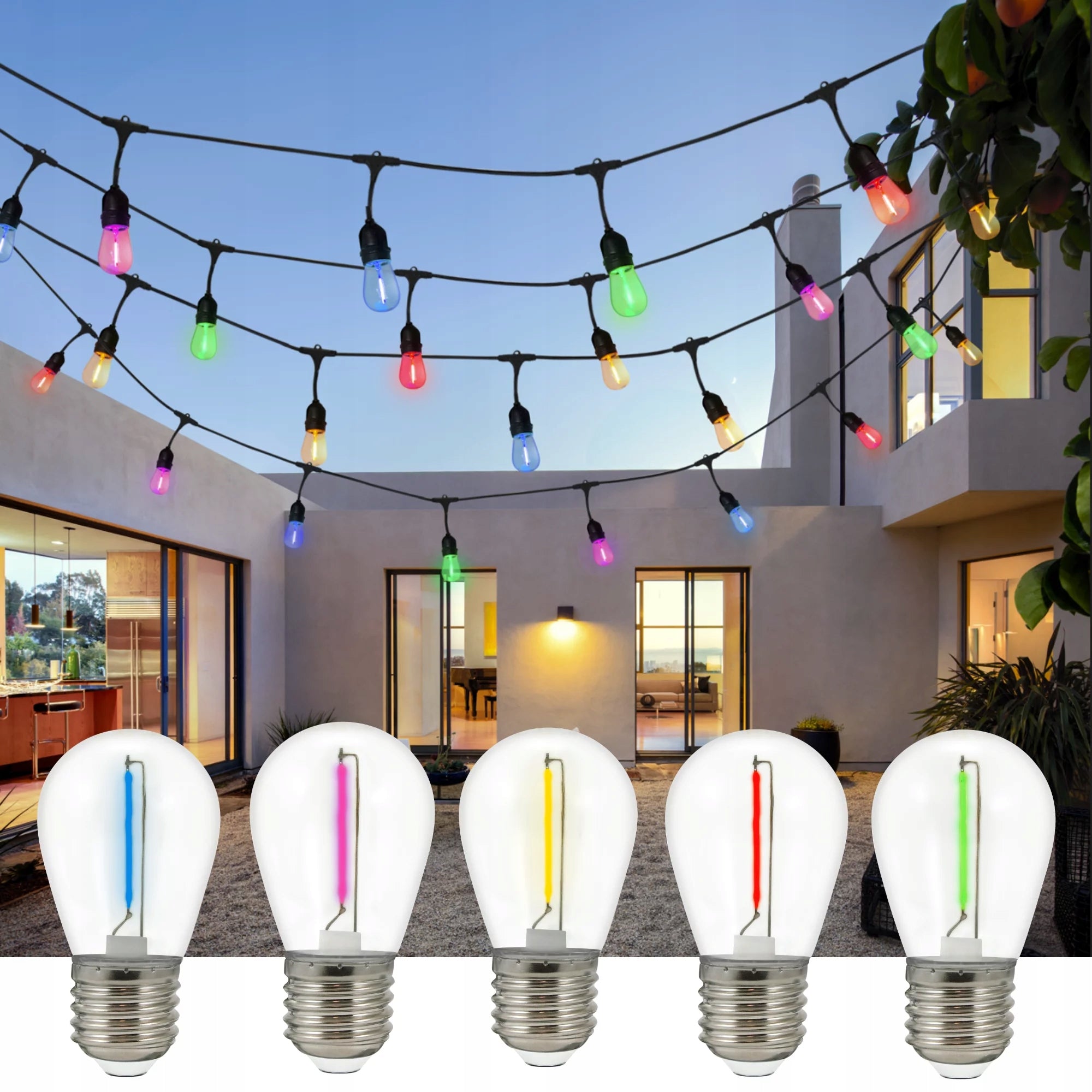 Garden garland Christmas lights LED PARTY 760cm IP44 2700K 500lm 322166 Length 760 cm