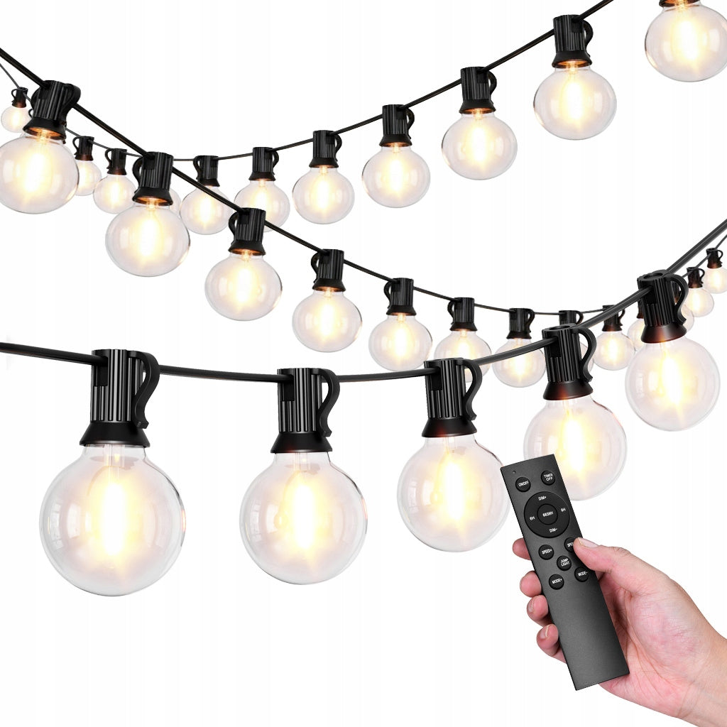 Garden garland light chain 25 x LED 15m 9 modes garden lights 9W