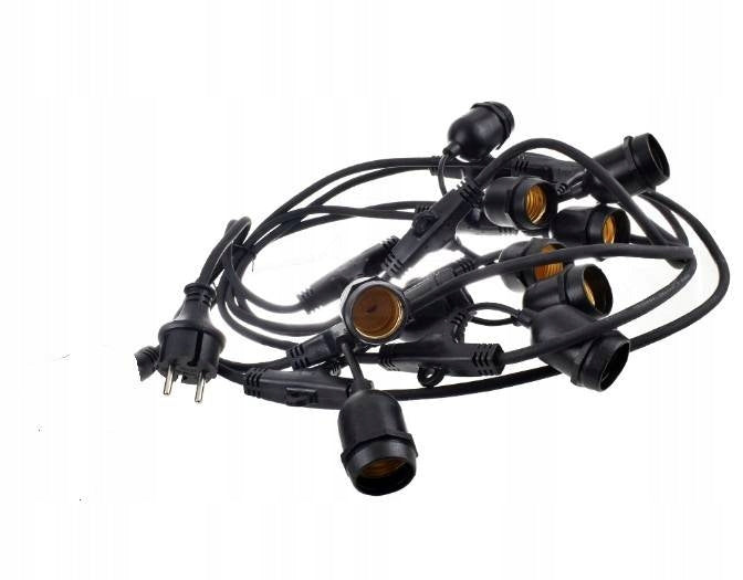 Garden garland light chain 5m 5pkt E27 black for garden Manufacturer code 147x4x4