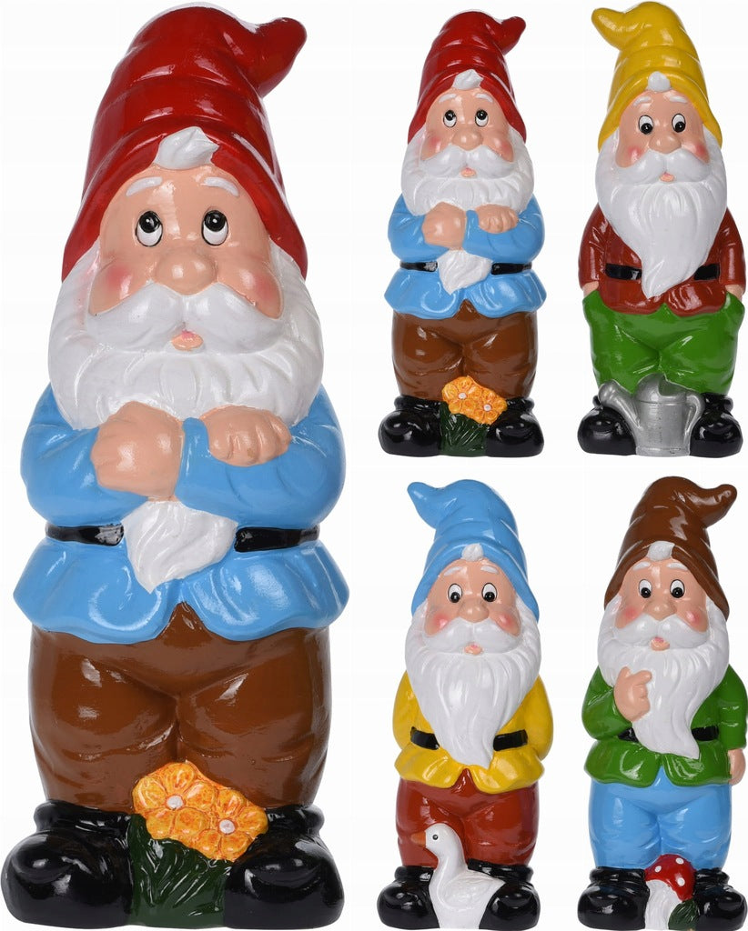 Garden gnome colorful ornament for garden figurine 20 cm
