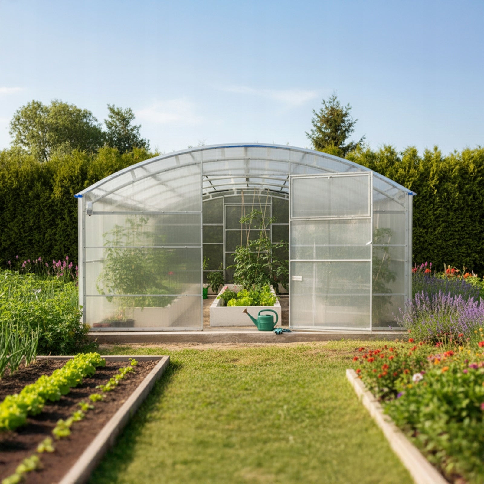Garden greenhouse Botanic Farmer Polycarbonate 4mm 4x4 m galvanized Manufacturer Botanic