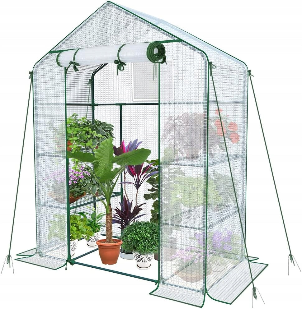 Garden greenhouse for vegetables flowers height 195 cm 3 levels
