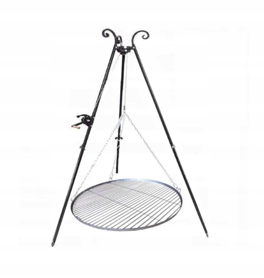 Garden grill tripod 210 cm grate 80 cm stainless XXL Manufacturer no brand