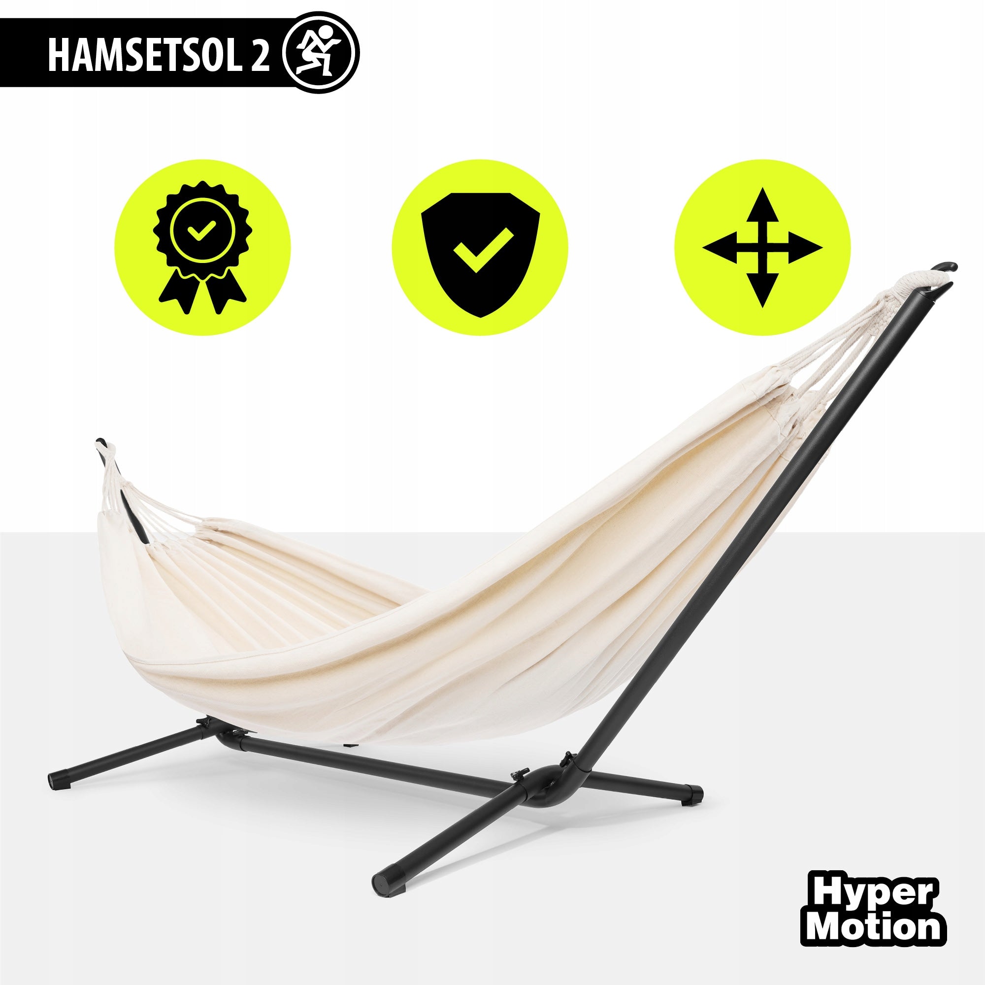 Garden hammock + metal frame set – ready relaxation zone Packaging status original