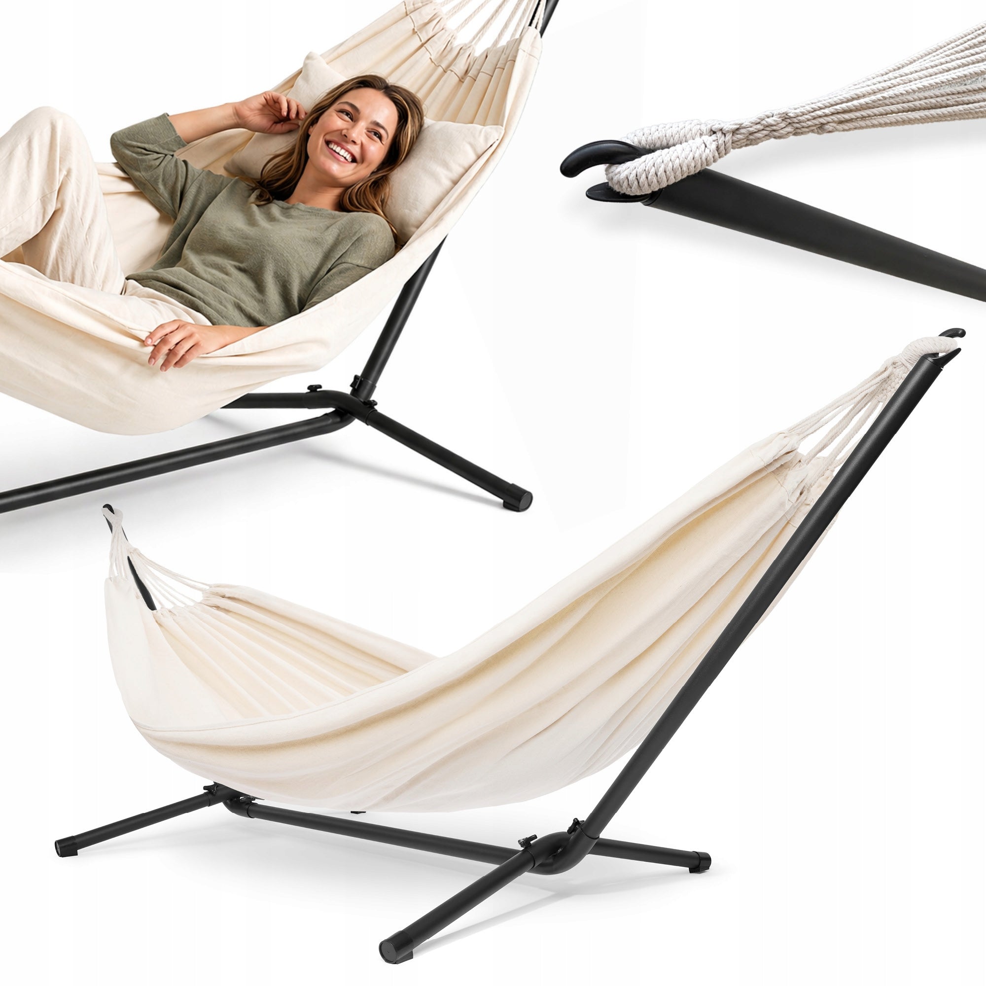 Garden hammock + metal frame set – ready relaxation zone