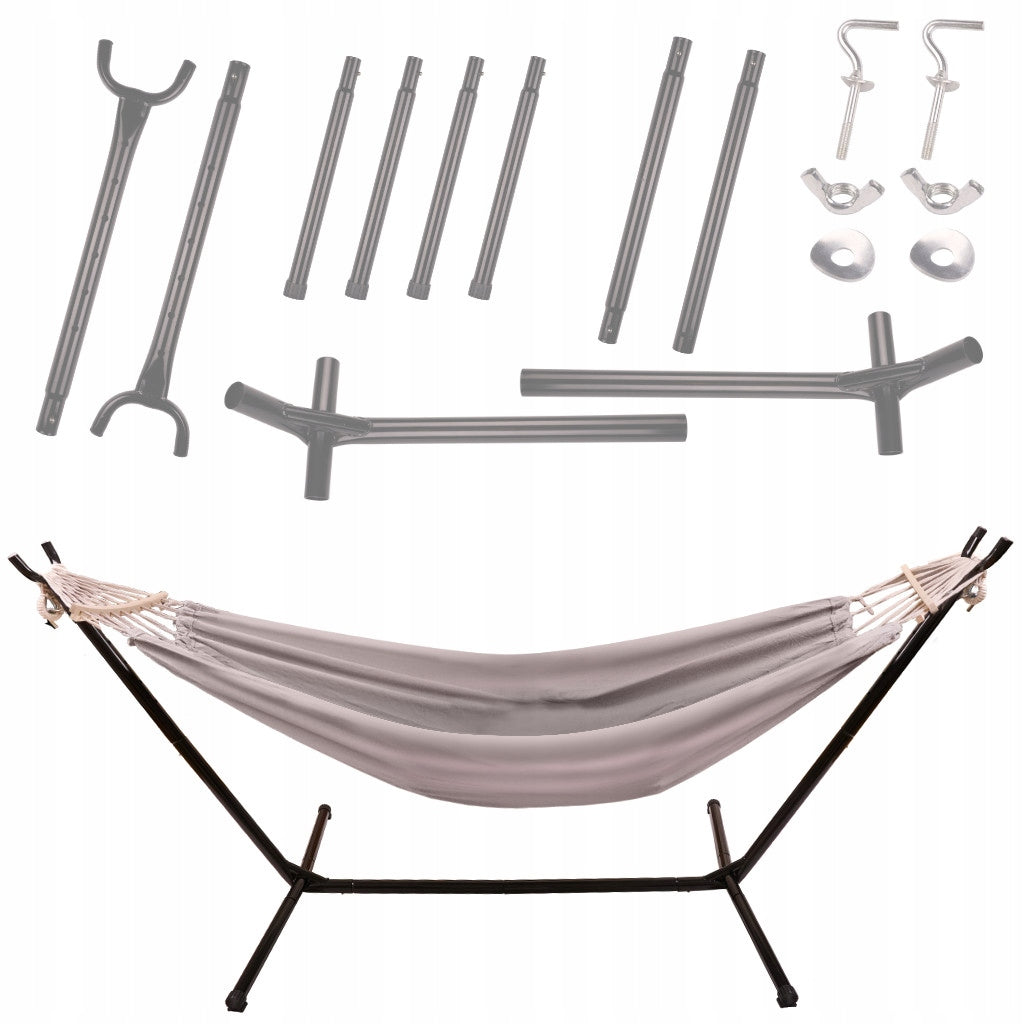 Garden hammock with frame swing large strong cover 247cm 100kg Total length 247 cm