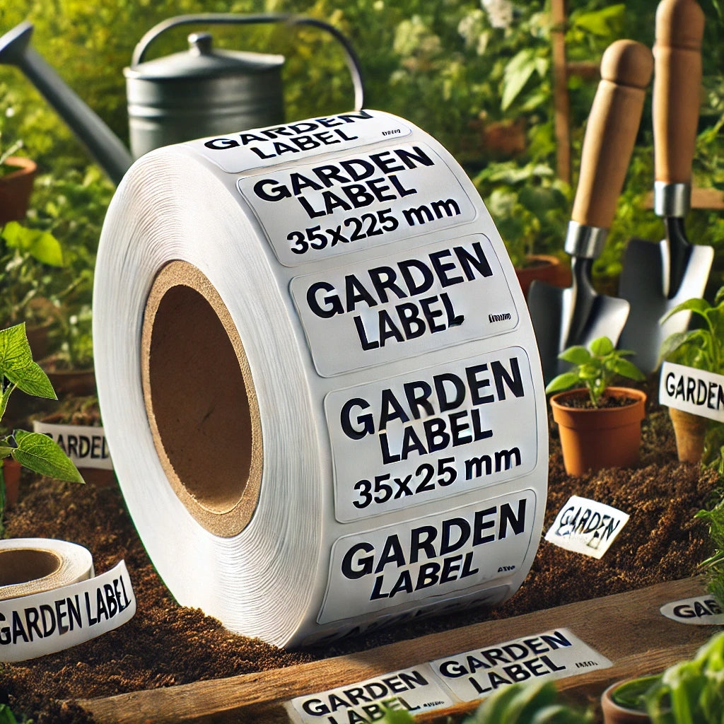 Garden labels 35x25 mm, self-adhesive, PP foil, roll 1000 pcs.