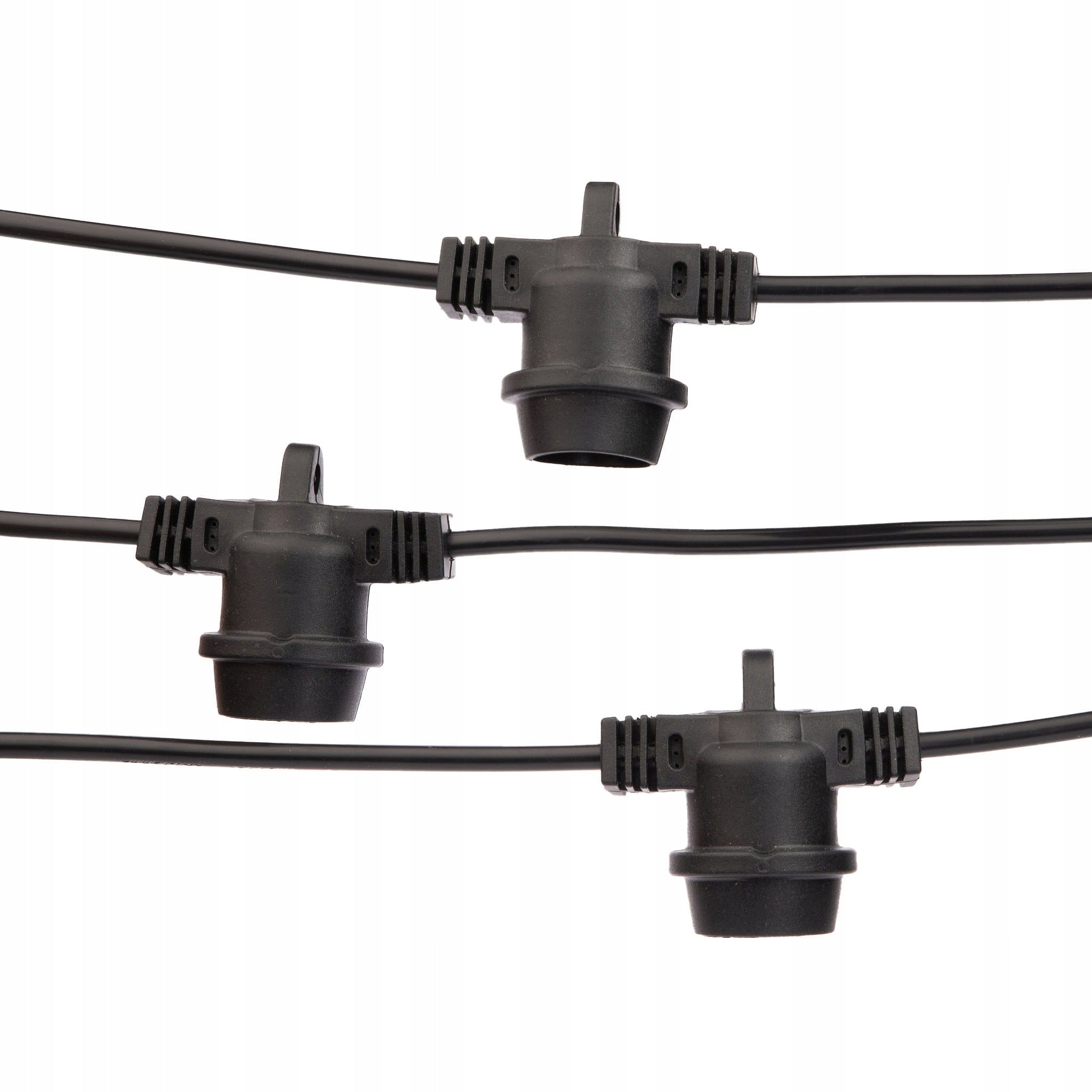 Garden light garland 30m 60 fixtures black