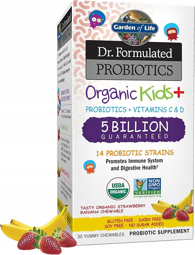 Garden of Life DR FORMULATED KIDS + Strawberry Banana 30 Gummies PROBIOTIC Expiration date not specified
