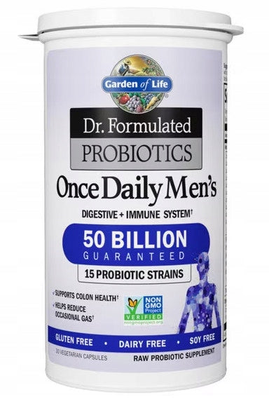 Garden of Life DR FORMULATED Probiotics ONCE DAILY MAN'S 30 vcaps PROBIOTIC Expiration date not specified