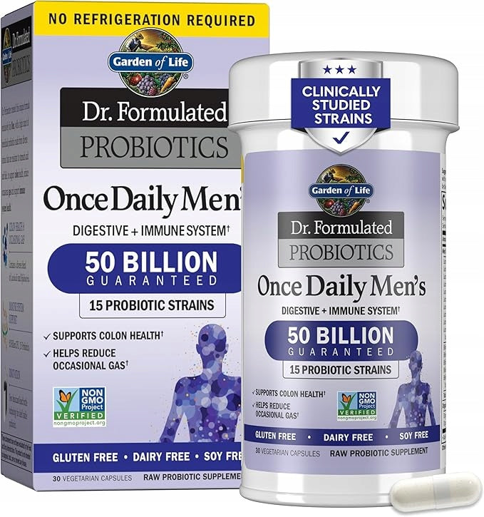 Garden of Life DR FORMULATED Probiotics ONCE DAILY MAN'S 30 vcaps PROBIOTIC Packaging status original