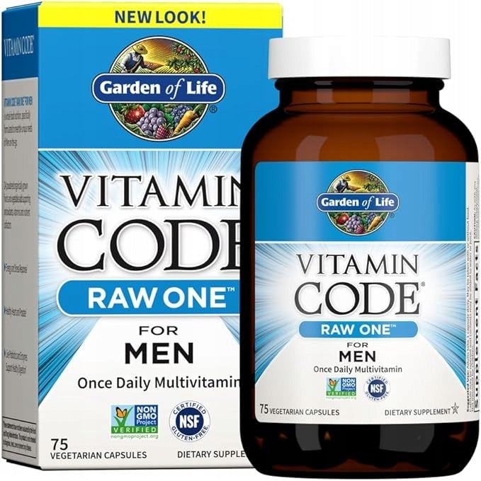 Garden of Life VITAMIN CODE RAW ONE FOR MEN 75 VegeCaps VITAMIN COMPLEX Expiration date not specified