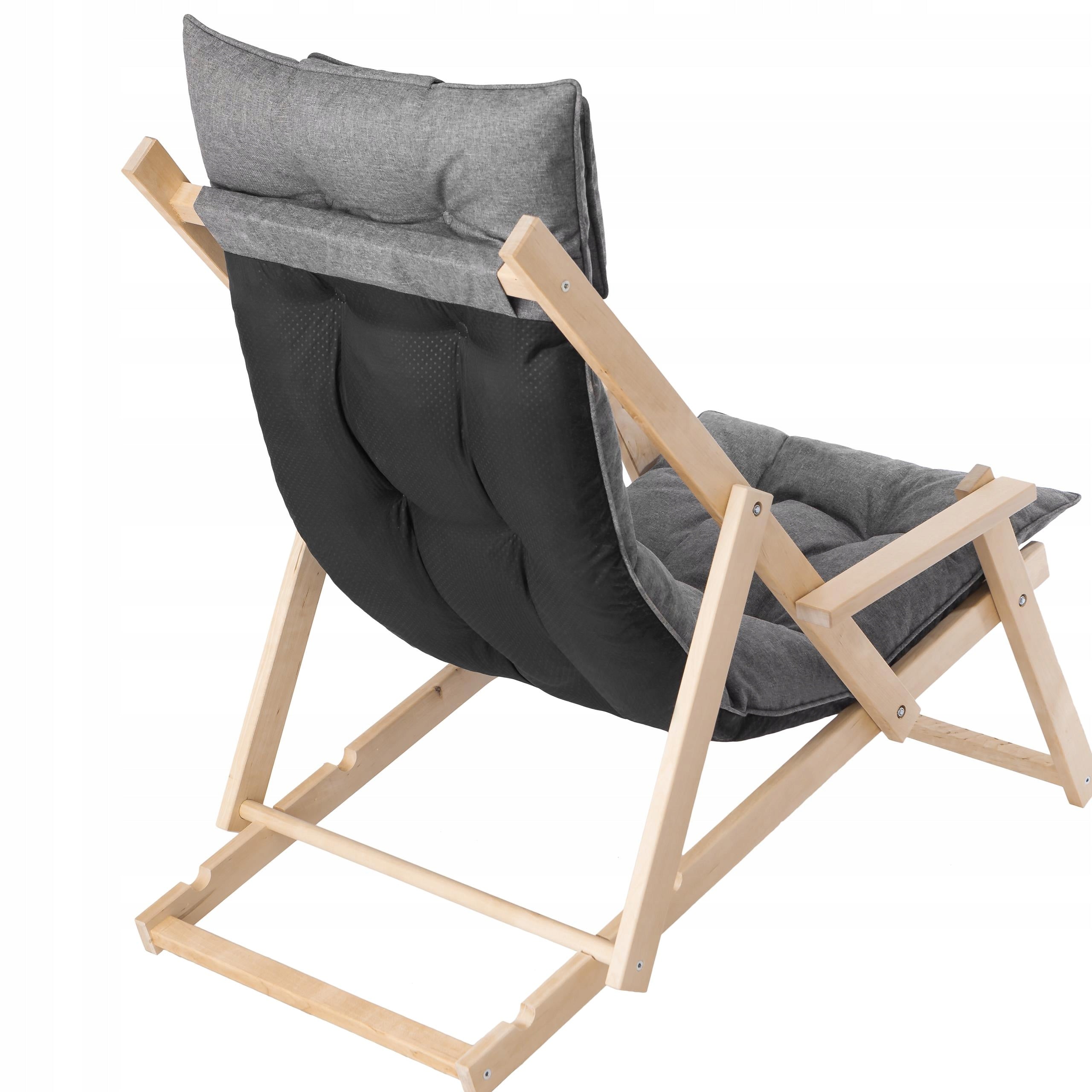 Garden or beach deck chair - wooden, foldable Brand Hobbygarden