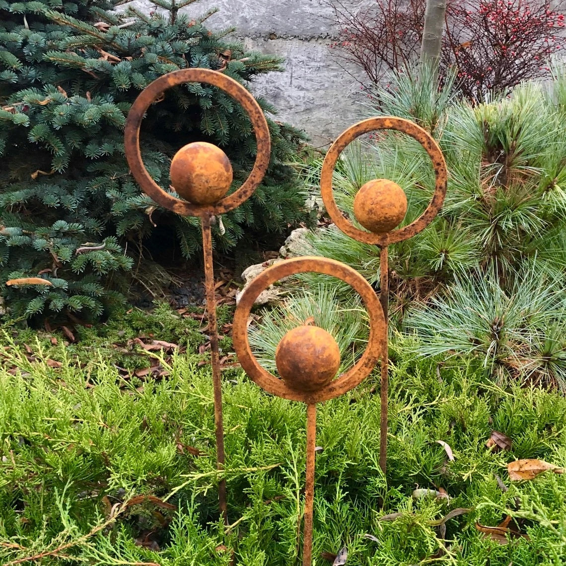 Garden ornament rusty style corten rust sculpture garden ornament discount 90 cm Manufacturer code 0112
