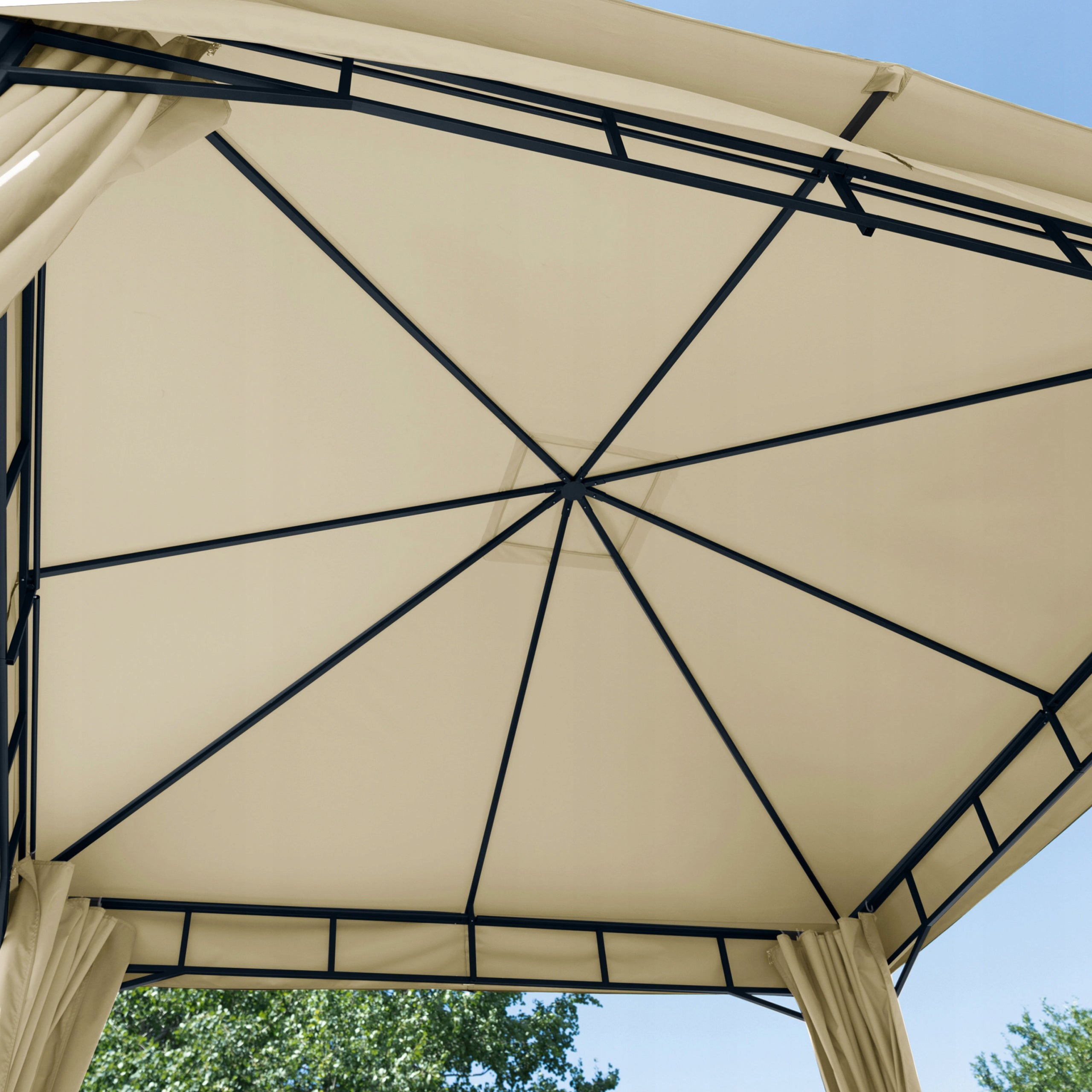 Garden pavilion 3x3 m Sunset Classic champagne Width 3 m