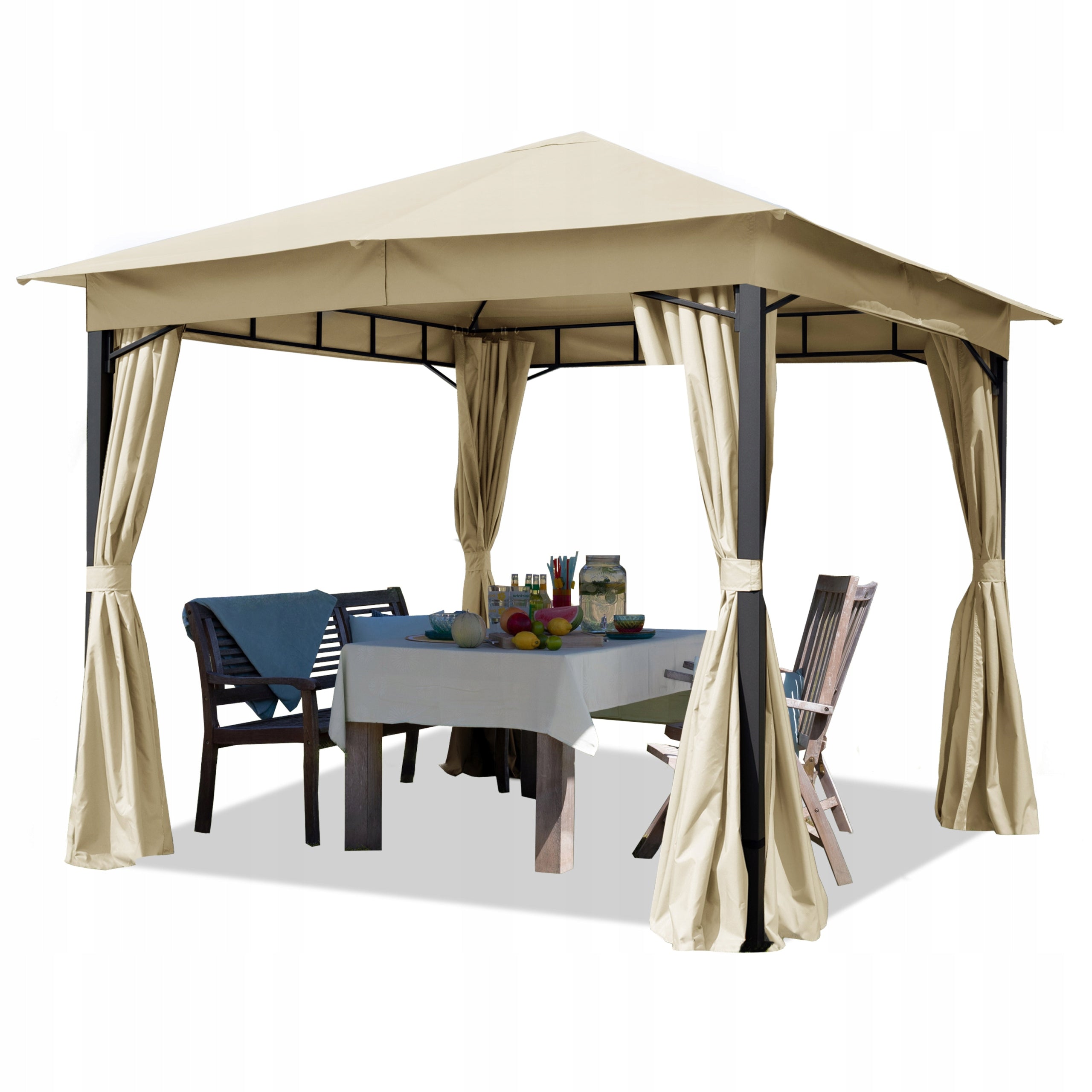 Garden pavilion 3x3 m Sunset Classic champagne
