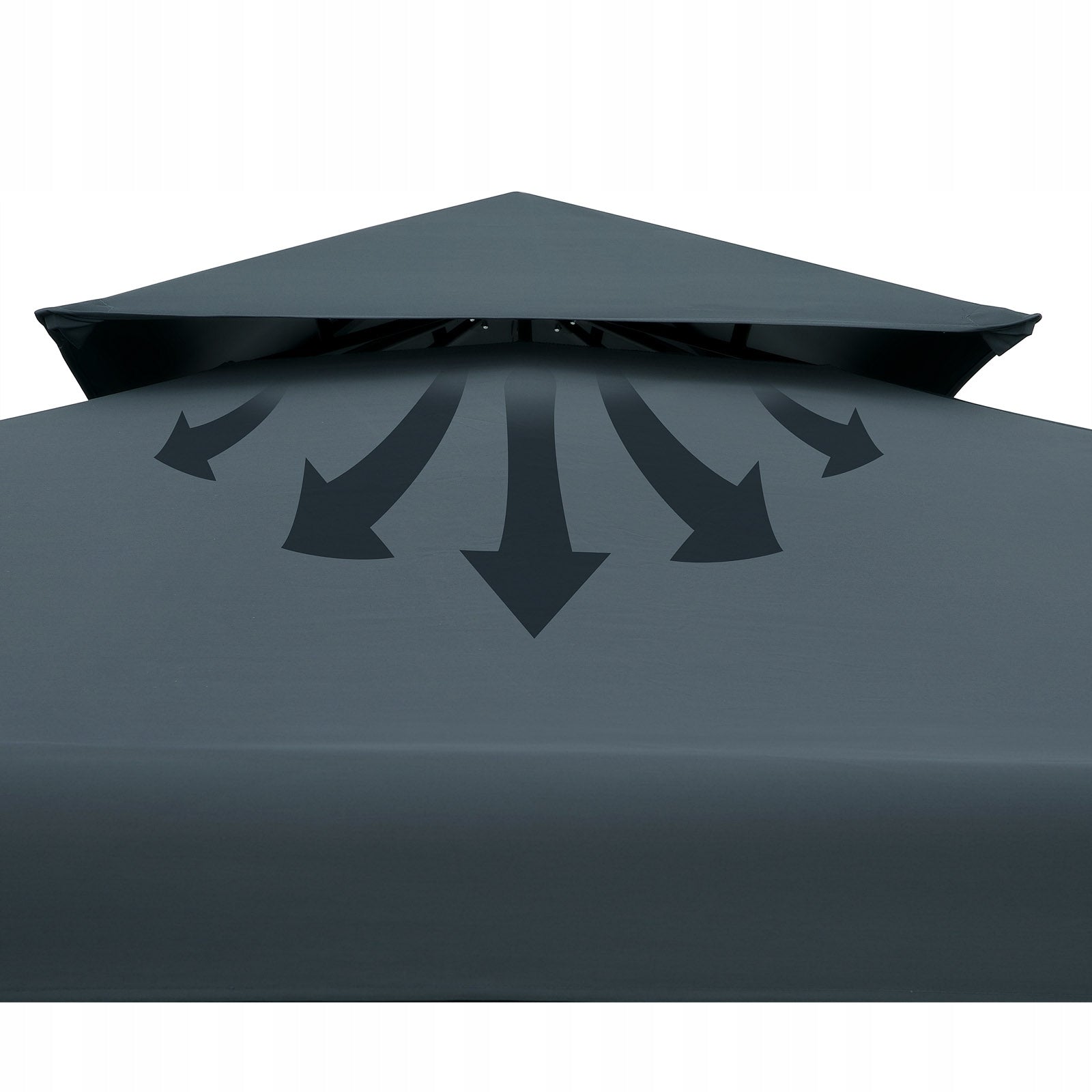 Garden pavilion gazebo party tent birthday 3x3x2,6m anthracite Length 3 m