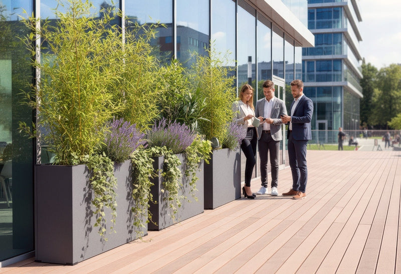 Garden planter 150x38x58 RAL 9005 black Brand no brand