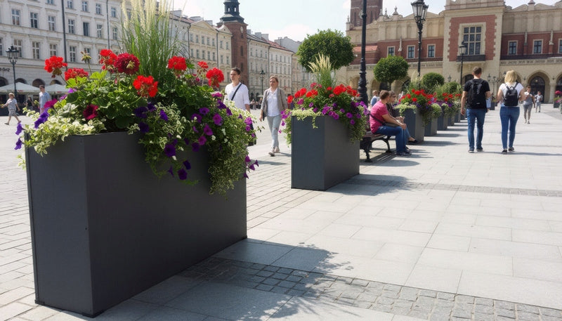 Garden planter 150x38x58 RAL 9005 black Product height 58 cm