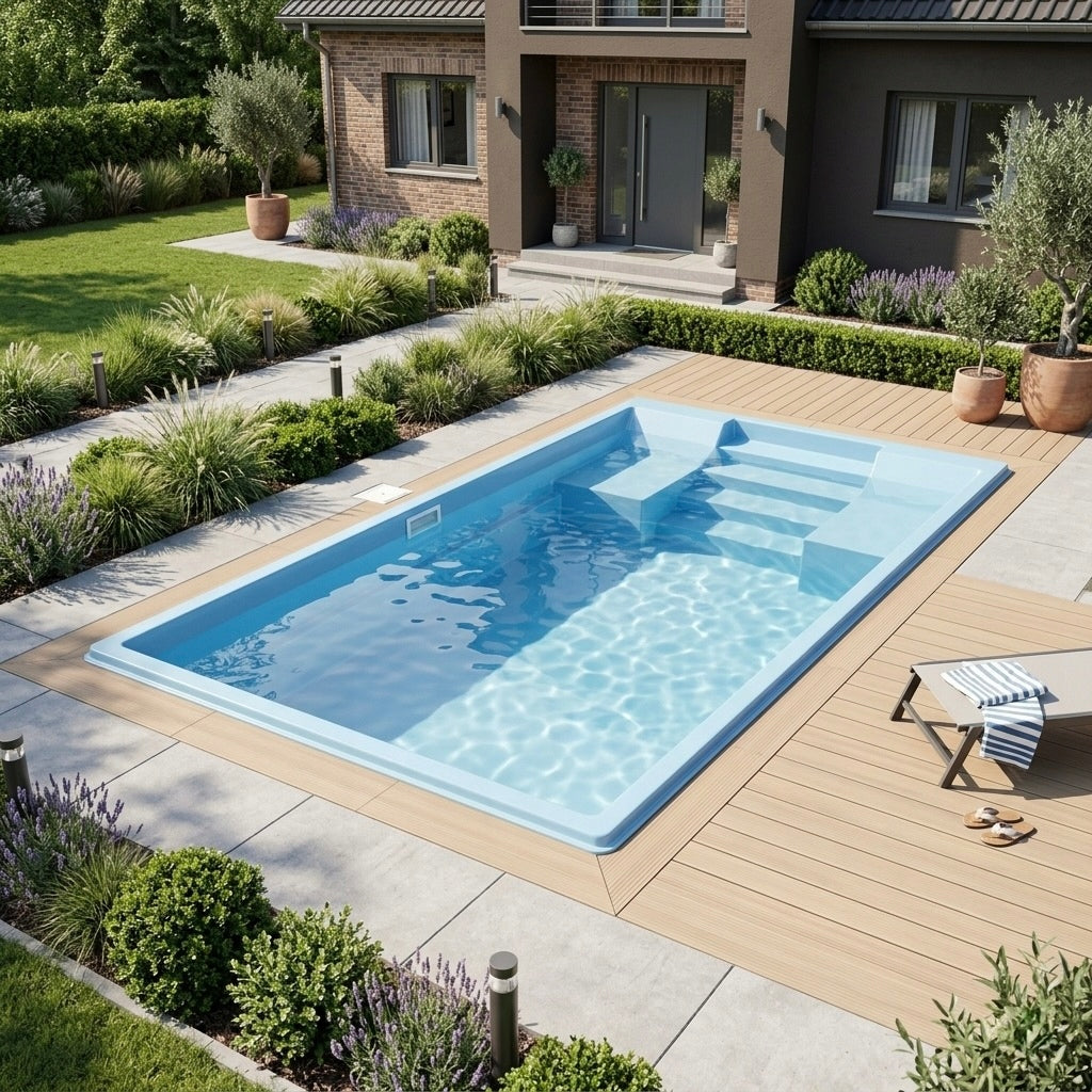 Garden pool LAGUNA 6 x 3 x 1,5 with couches EXCEPTIONAL PRICE