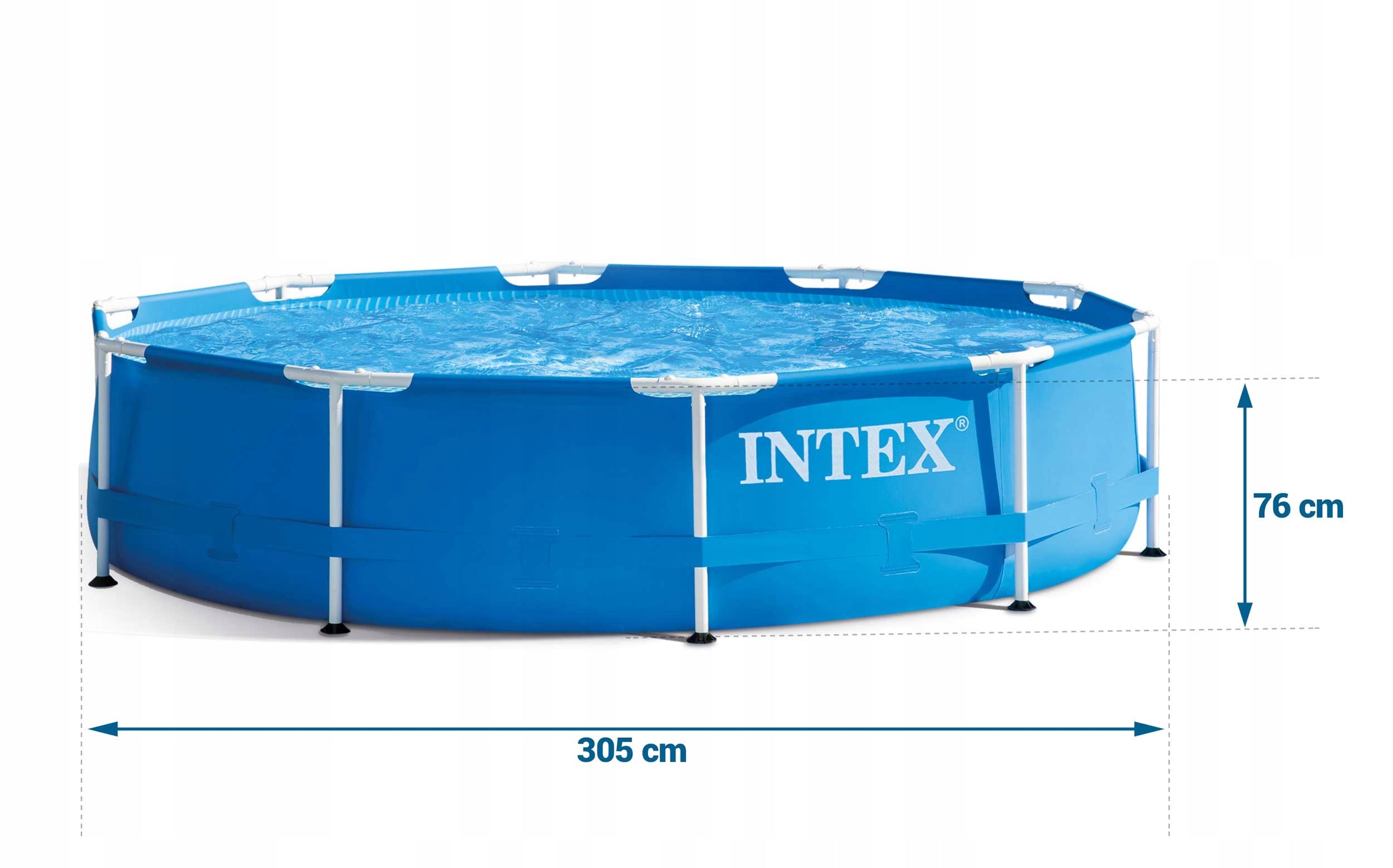 Garden pool frame + COVER INTEX 305x76 28200 Height 76 cm