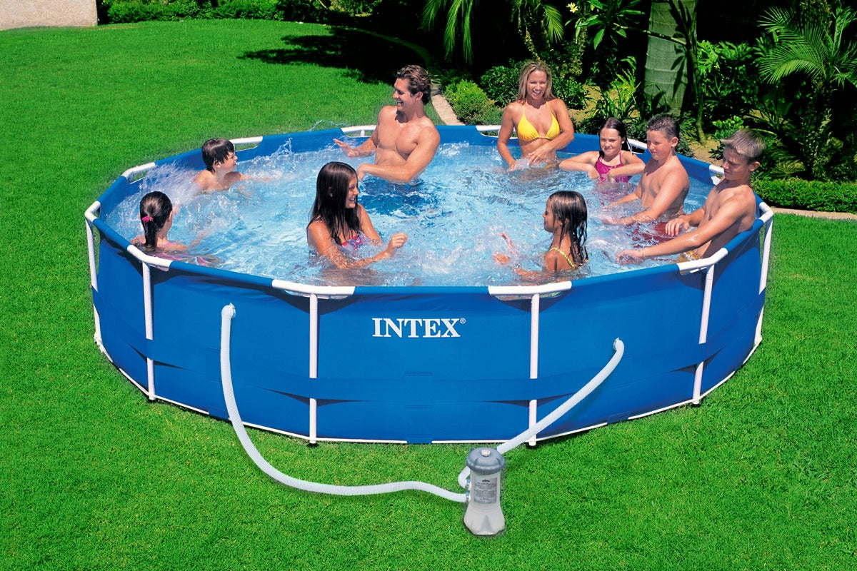 Garden pool frame + COVER INTEX 305x76 28200 Length 305 cm