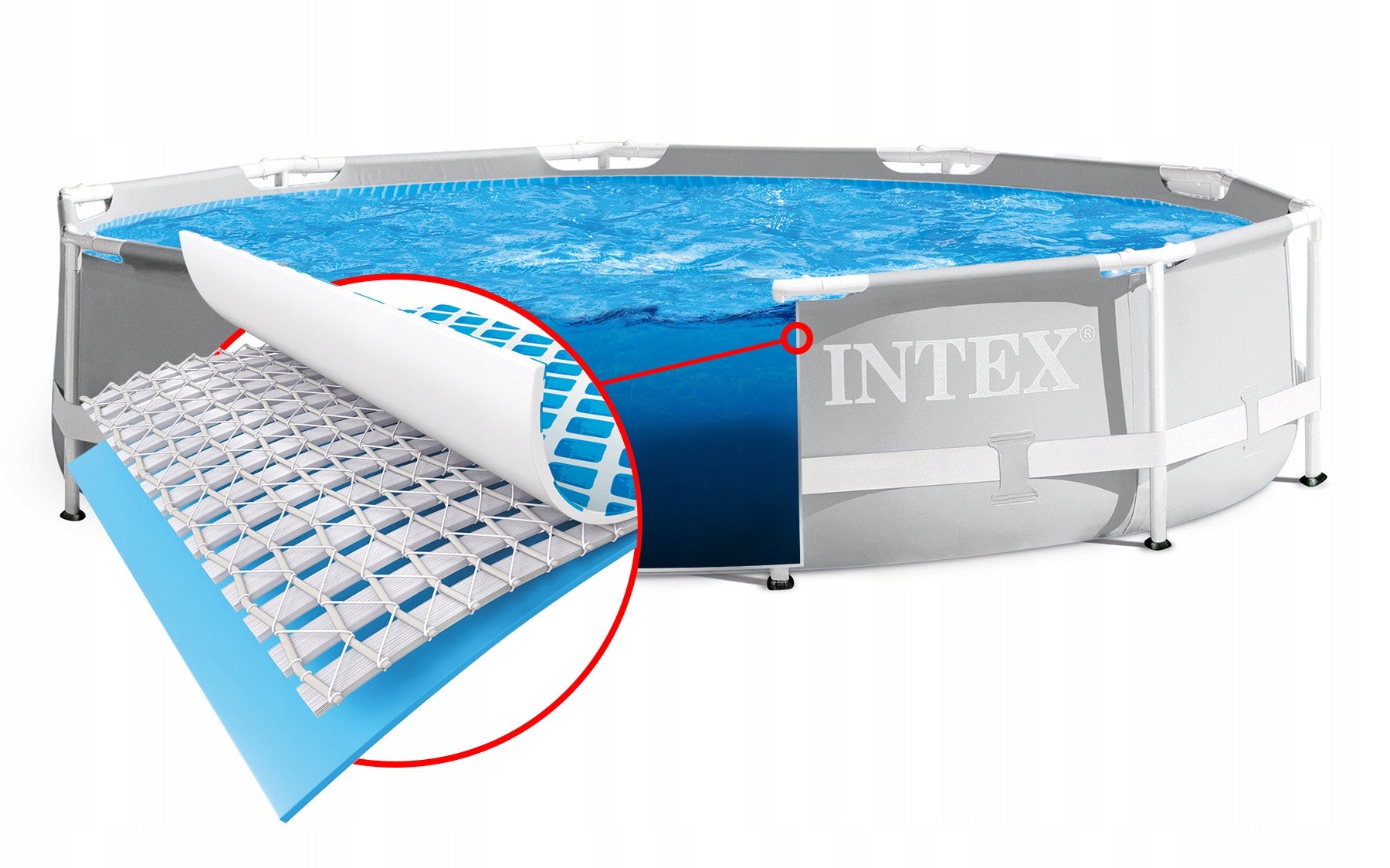 Garden pool frame + COVER INTEX 305x76 28200 Volume 4485 l
