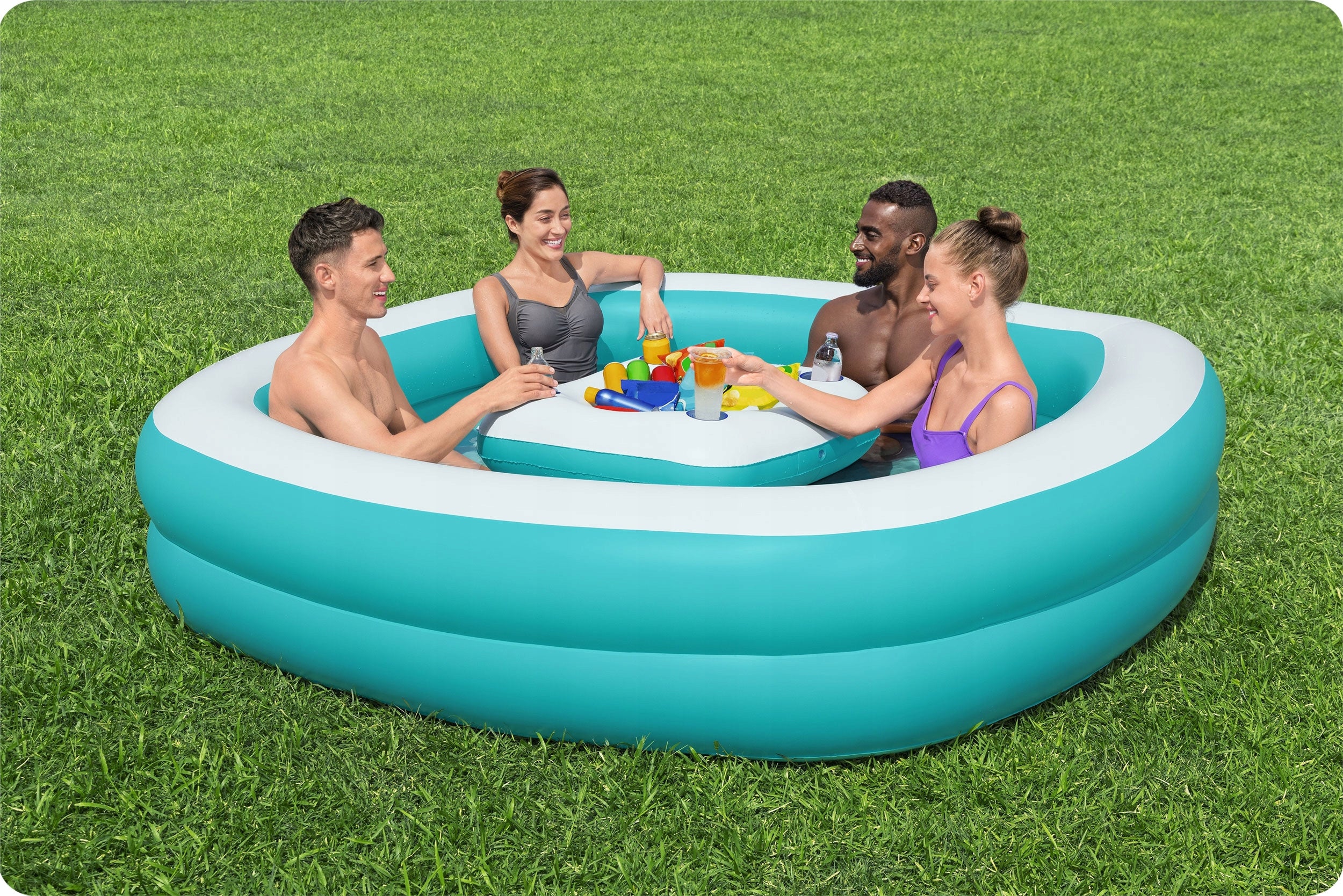 Garden pool inflatable family table for children 218x48cm Bestway Volume 737 l