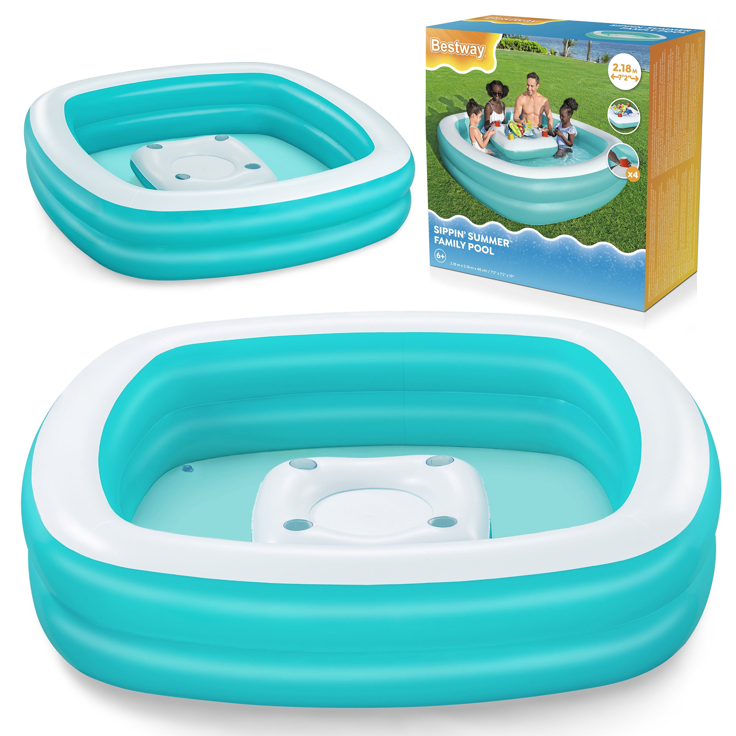 Garden pool inflatable family table for children 218x48cm Bestway