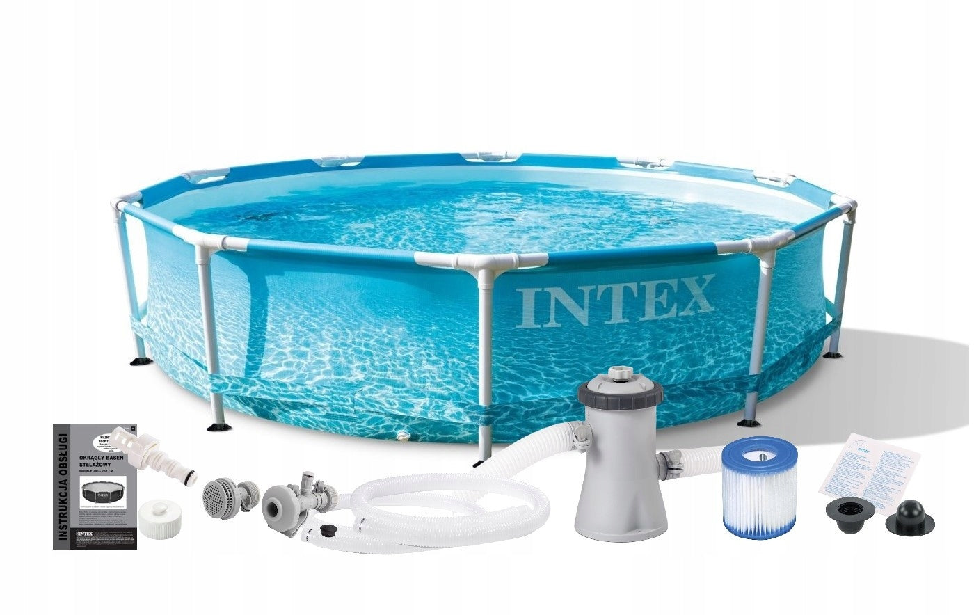 Garden pool rack 305 x 76 cm Intex 28208 set pump filter