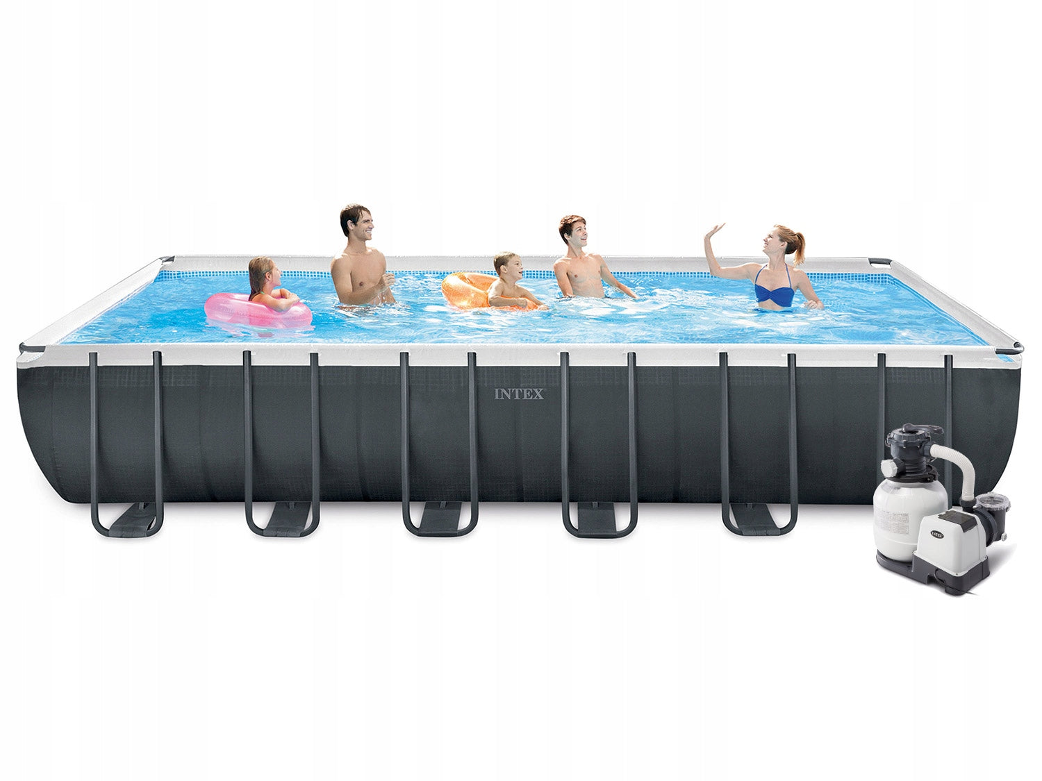 Garden pool rack + sand pump 732x366cm 9in1 INTEX model 2026 Series Ultra XTR