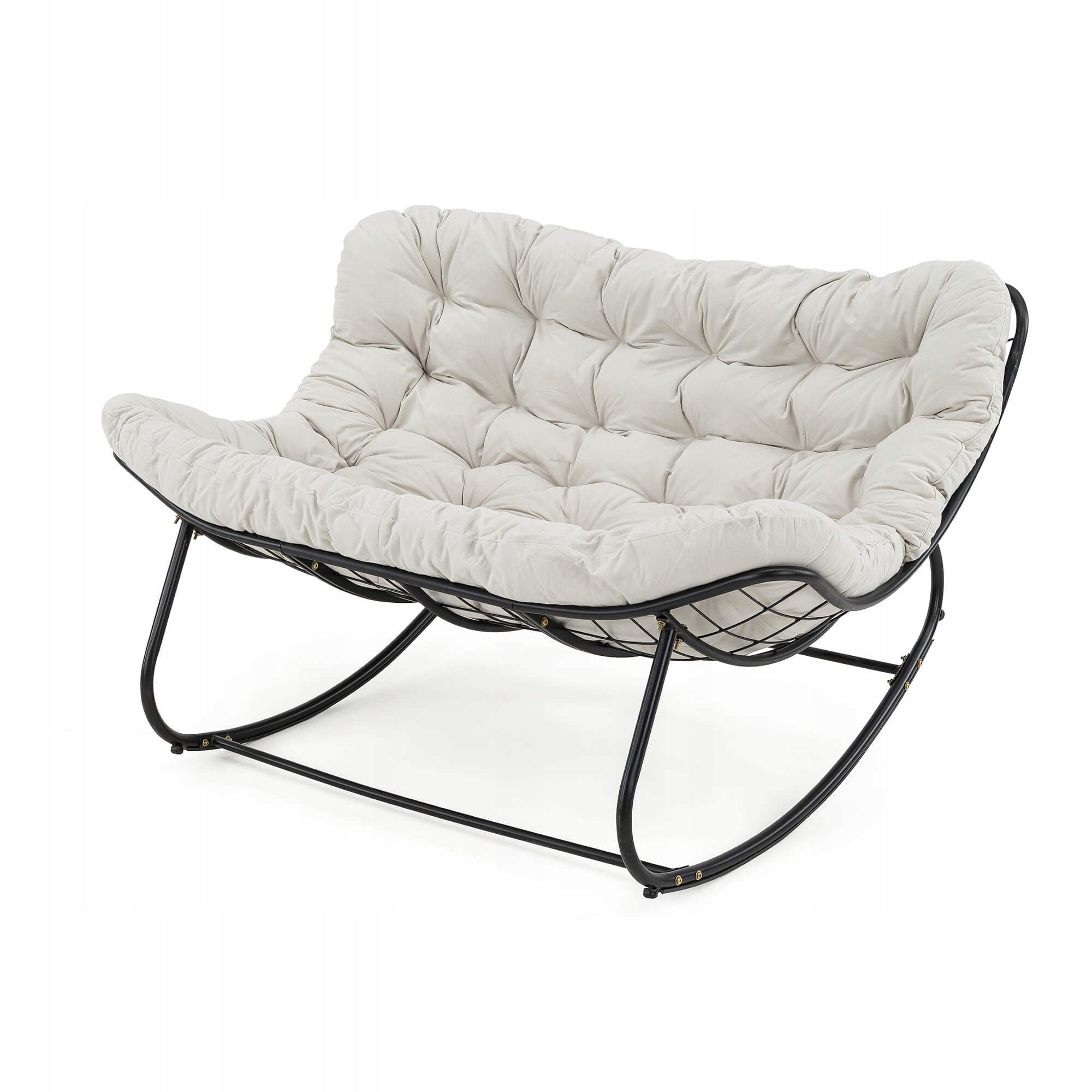 Garden sofa, 2 person rocking chair, pillows light beige #210 Manufacturer code bujak#210
