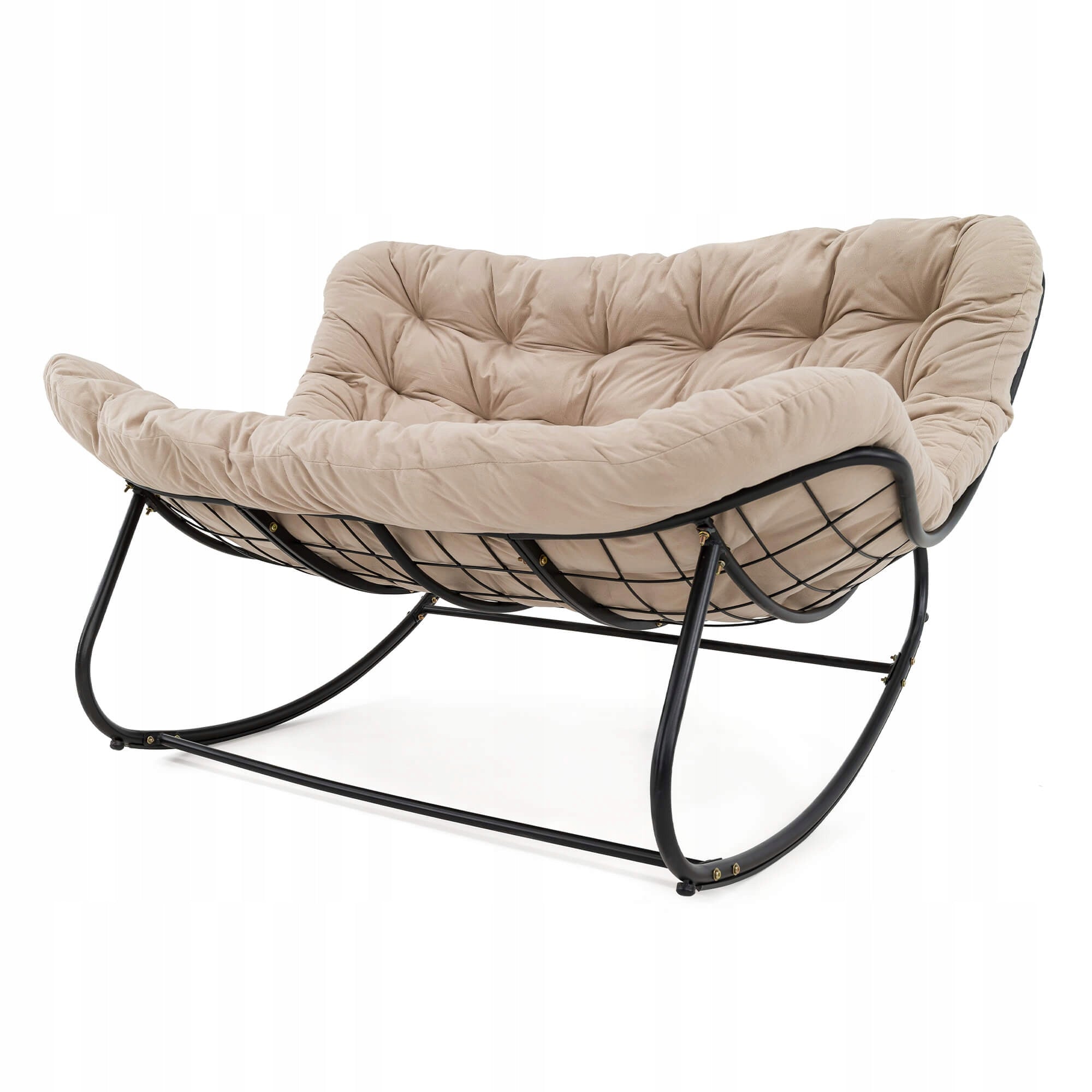 Garden sofa, rocking chair, beige pillows #12B Seat width 140 cm