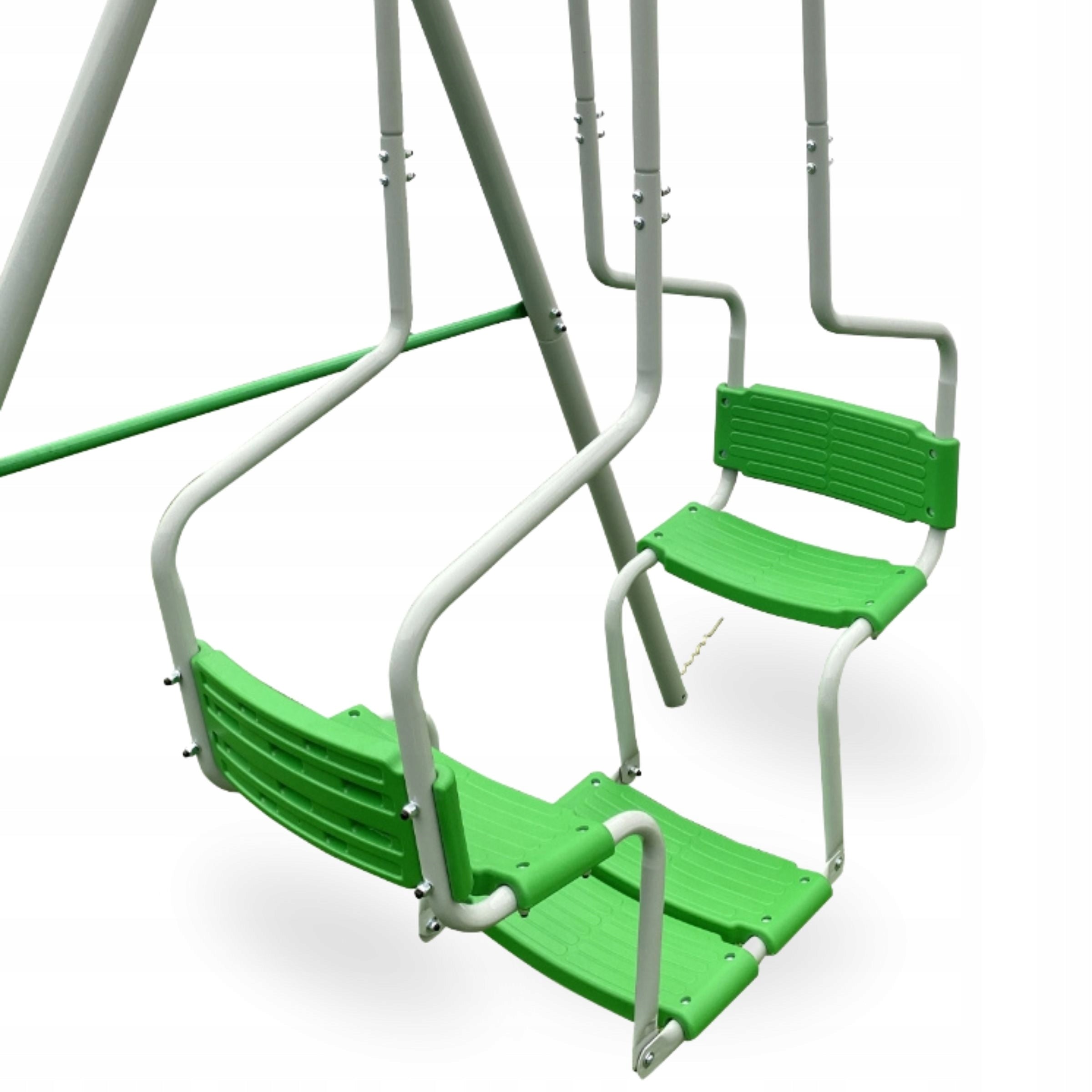 Garden square toys XXL 6 person set of swings for children green Kid's age 3＋ years