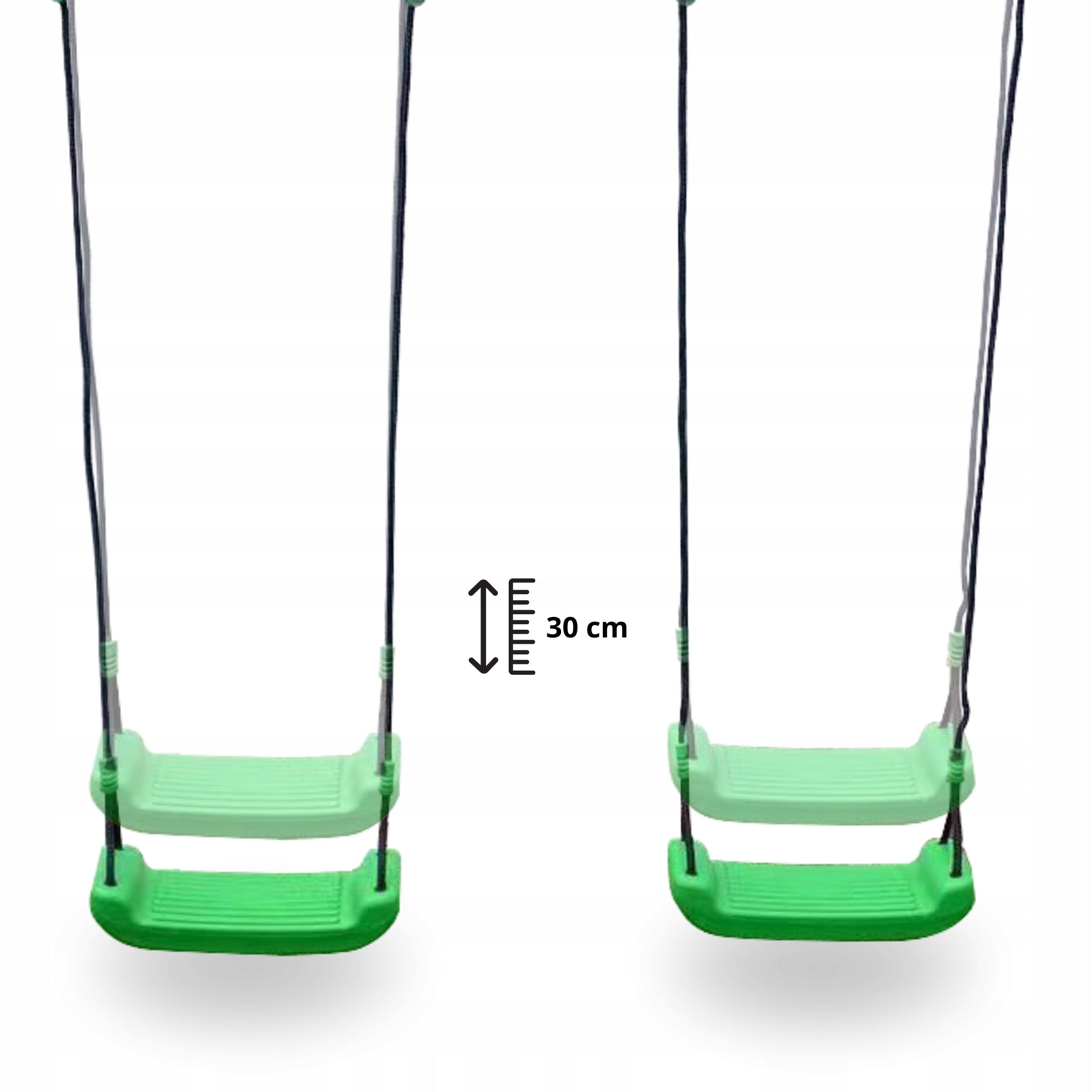 Garden square toys XXL 6 person set of swings for children green Kind plastic