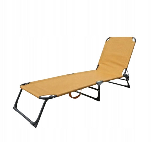 Garden sun lounger adjustable beige 188x55x28cm steel 120kg Manufacturer code 4034127640081