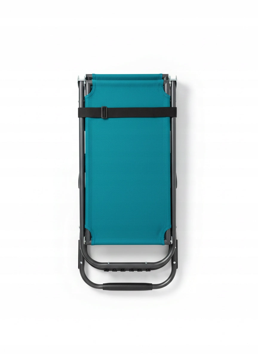 Garden sun lounger adjustable stable blue 188x55x28cm 120kg Color blue
