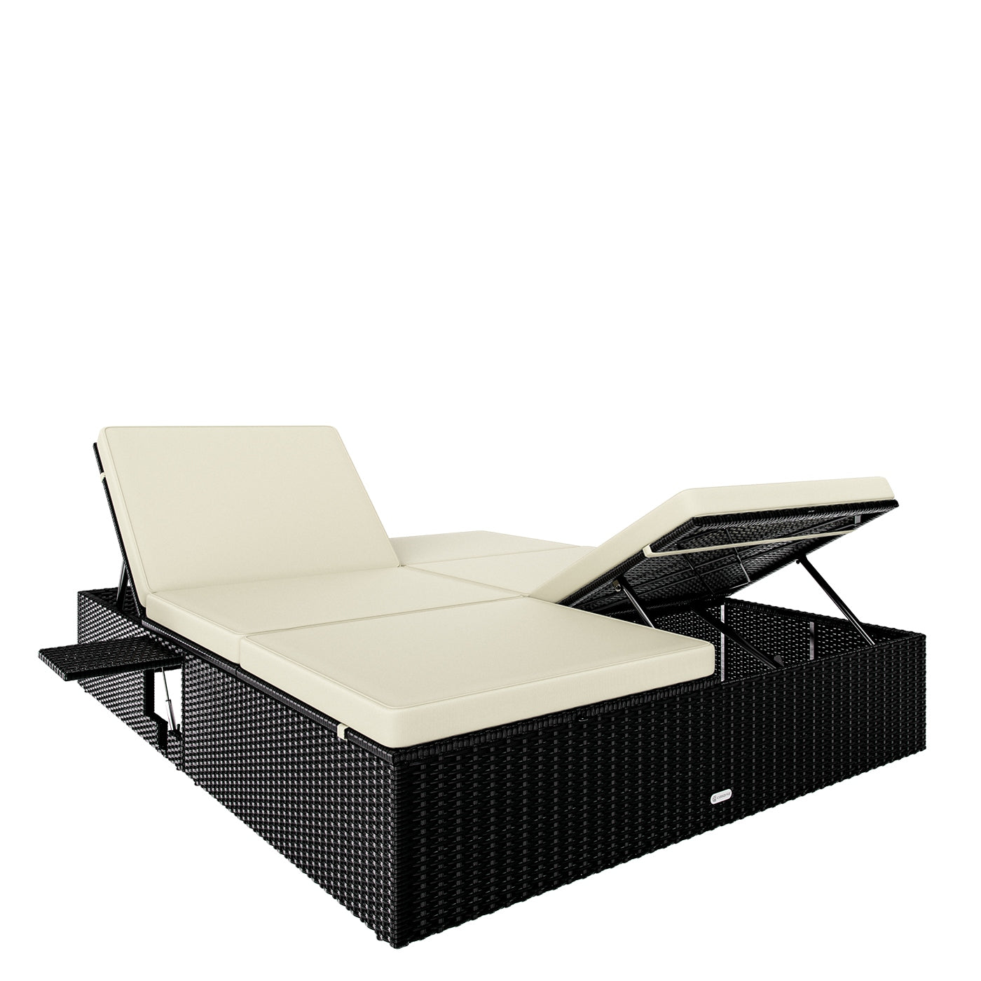Garden sunbed couch bed garden furniture rattan 200x160x33cm pillows Brand Casaria