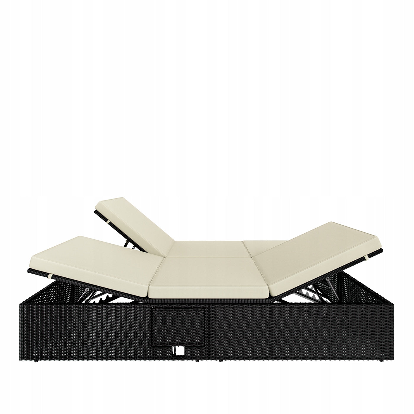 Garden sunbed couch bed garden furniture rattan 200x160x33cm pillows Length (longer side) 200 cm