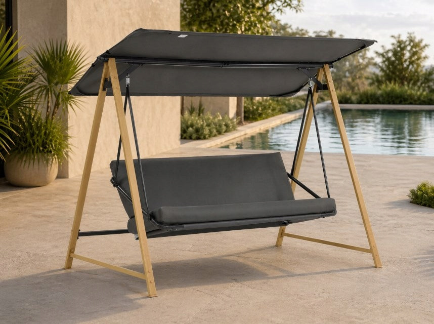 Garden swing ALASKA 3 seater folding with visor max 260kg Manufacturer Vimar