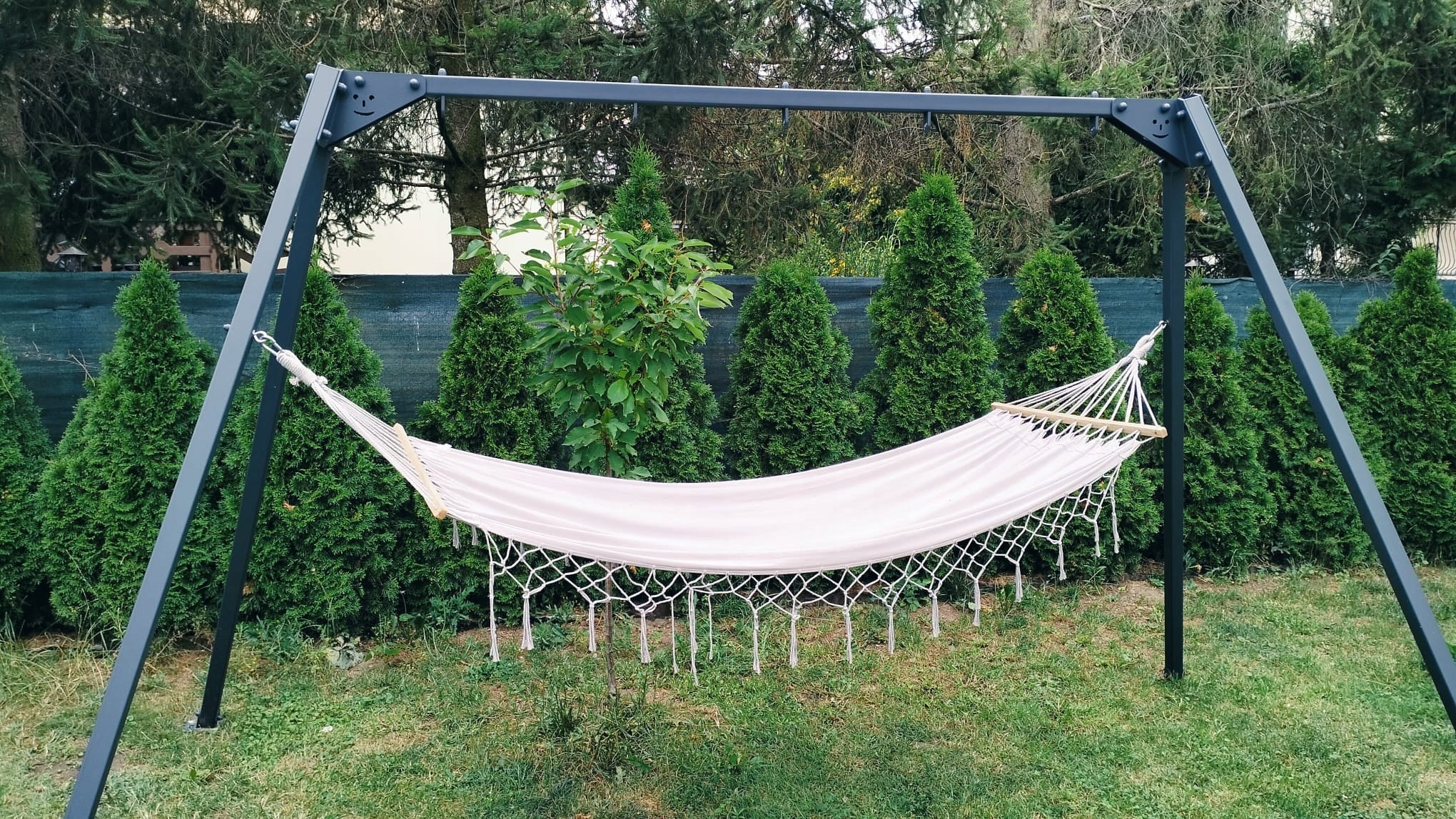 Garden swing double metal frame WITHOUT CONNECTIONS playground Kind freestanding