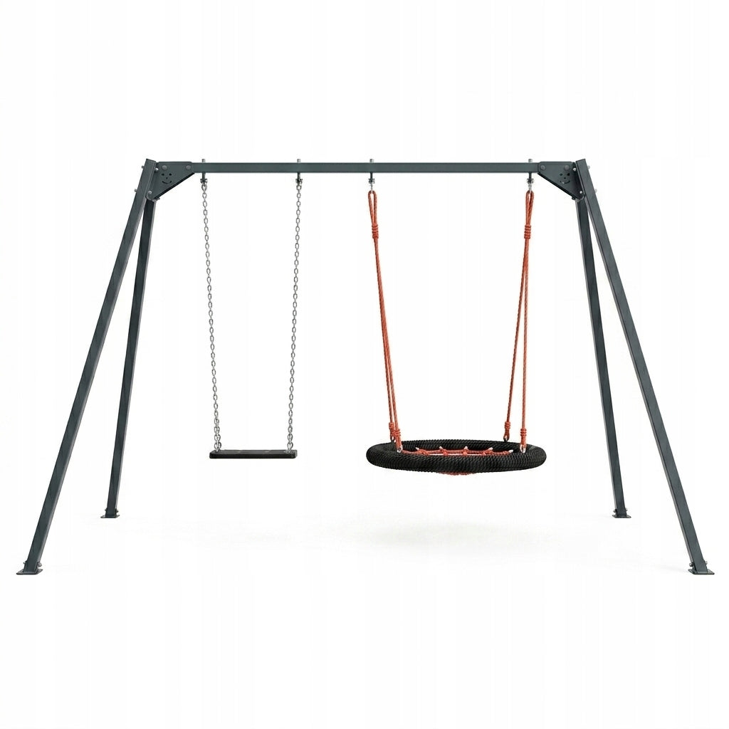 Garden swing double metal frame WITHOUT CONNECTIONS playground