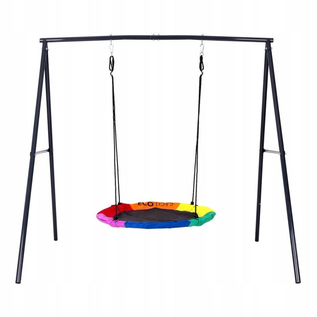 Garden swing for children stork nest 100 cm steel frame Kind freestanding