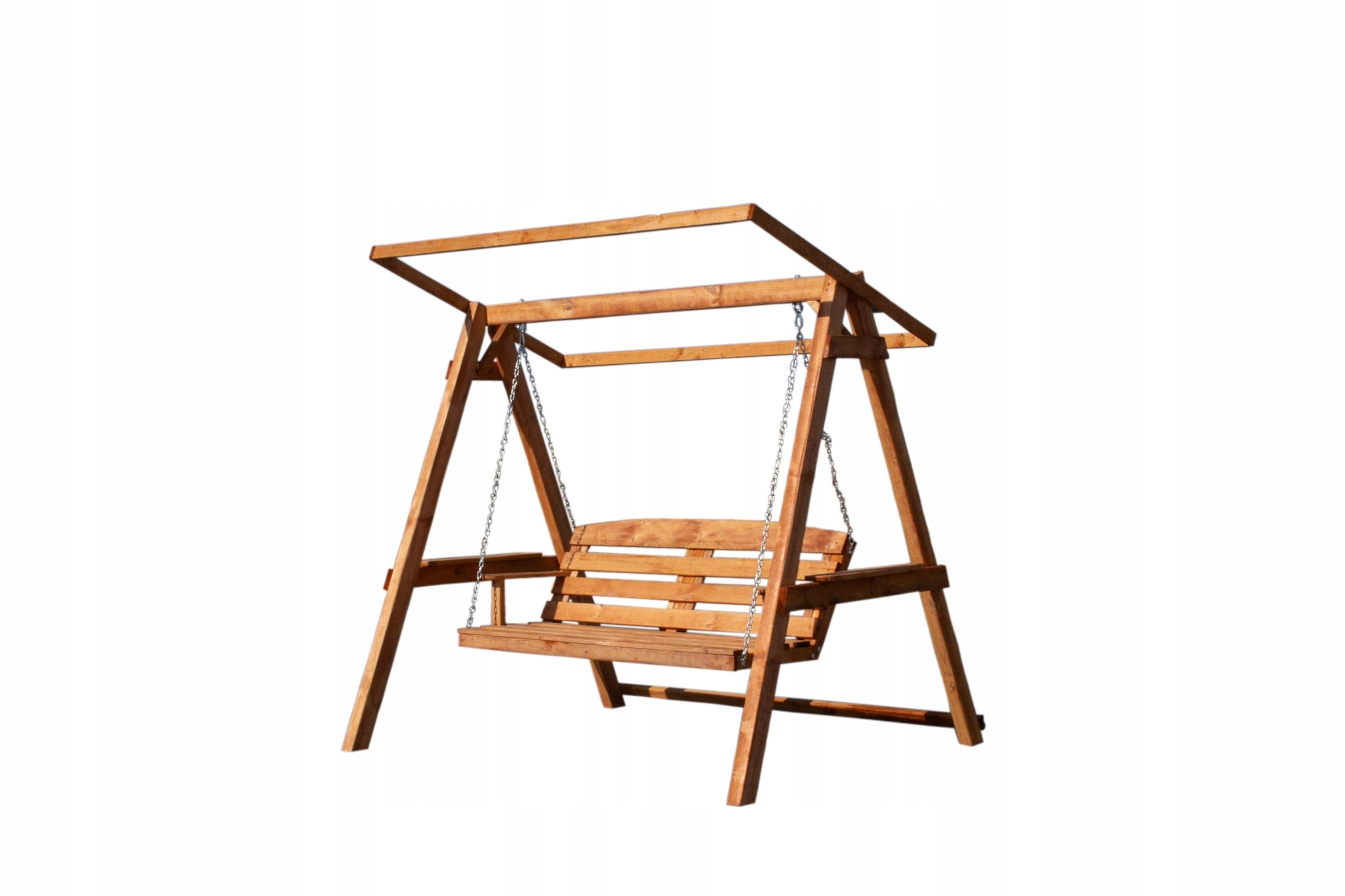 Garden swing wooden with visor furniture wood rocker 3 person hit EAN (GTIN) 5906849405264