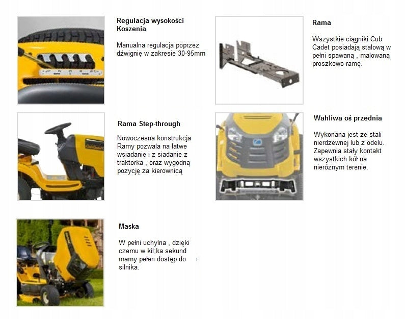 Garden tractor Cub Cadet LT2 NR92 240l 92cm Delivery Premium Instruction Engine displacement 439 cm³