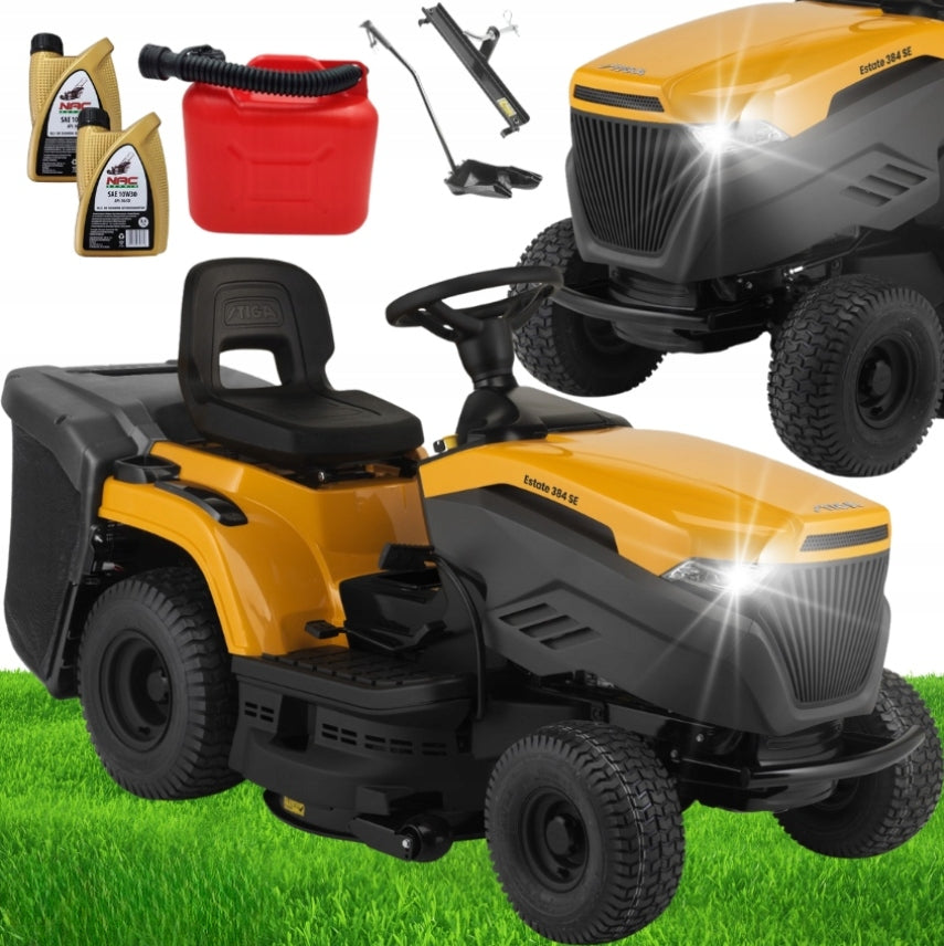 Garden tractor Stiga Estate 384SE VENDING MACHINE BLACK BASKET + ACCESSORIES